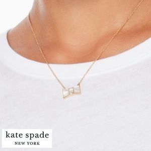 kate spade | White Mother of Pearl Bow Necklace
